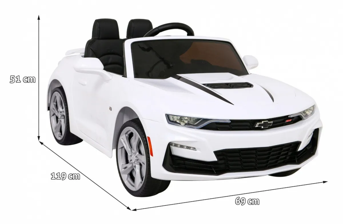 licencirani auto na akumulator chevrolet camaro 2ss - bijeli - slika 2