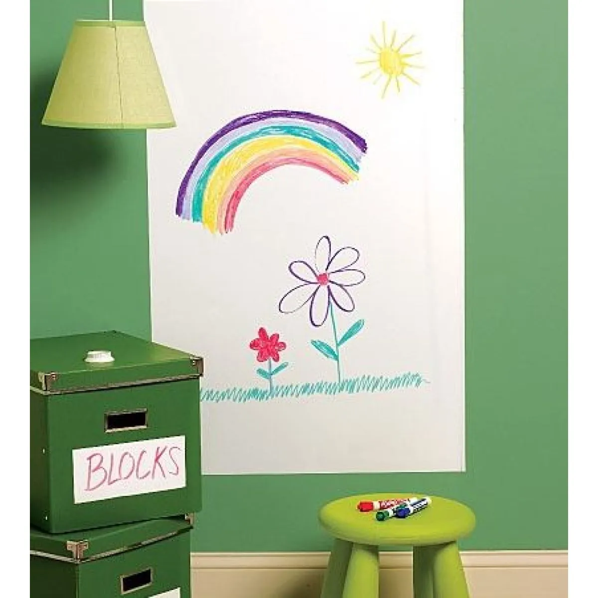 bijela naljepnica za zid za pisanje flomasterom 45x200cm - slika 4