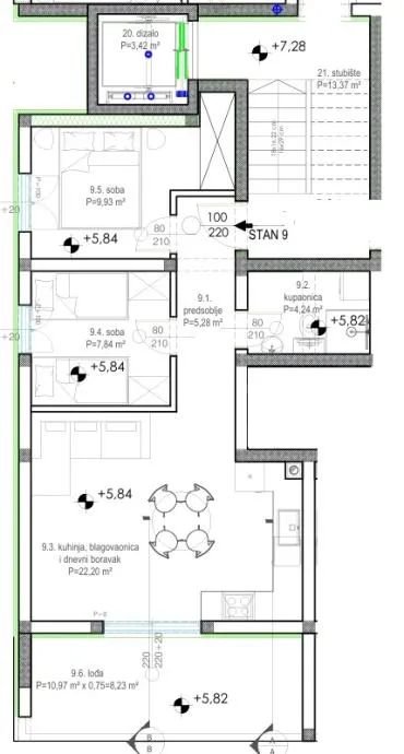 premium nekretnina u zadru – penthouse s krovnom terasom i liftom - slika 6