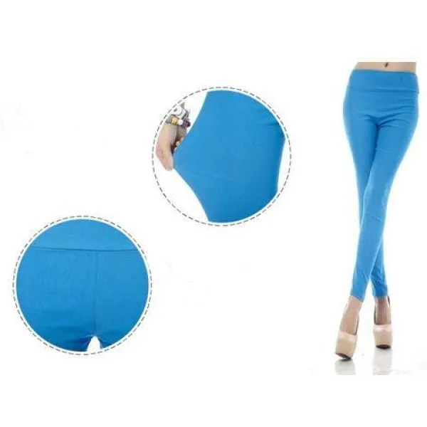 slim pamučne hlače visokog struka pencil pants - slika 3