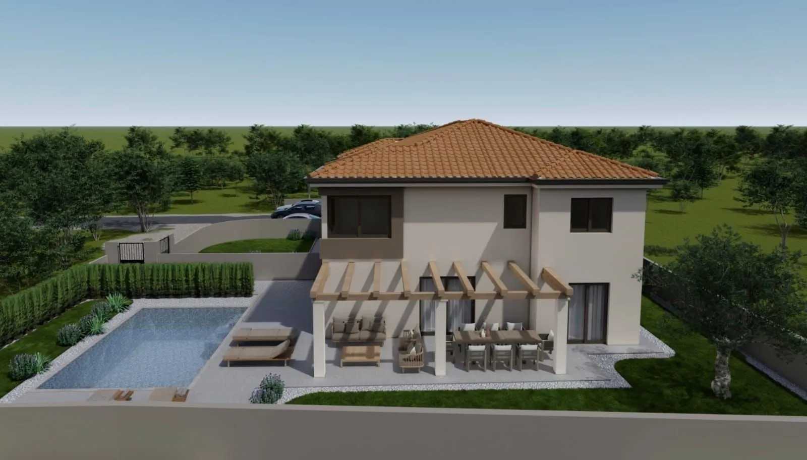 kaštelir-vila sa bazenom u izgradnji - slika 4