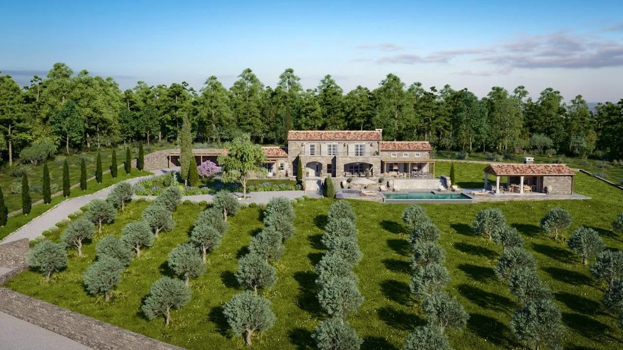 motovun 5 km -građevinsko zemljište sa projektom za stanciju - slika 3