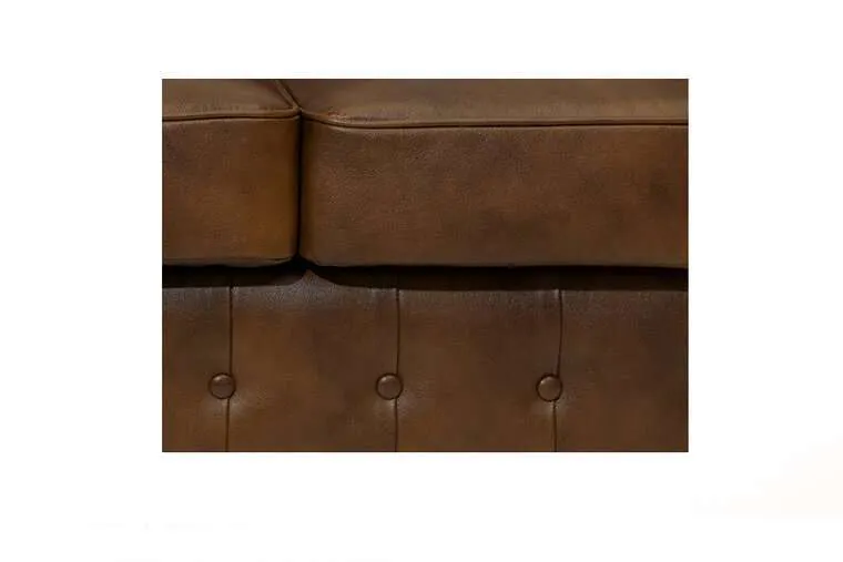 chesterfield dvosjed class leather | 2-sjedišta | cloudy brown light - slika 4