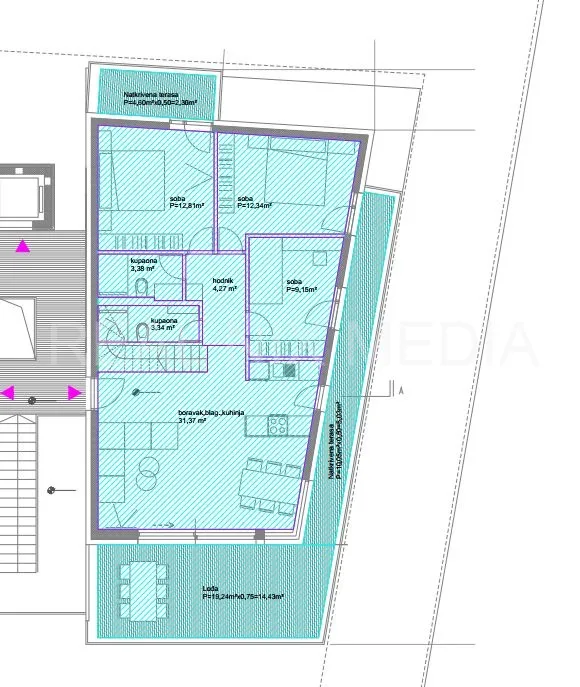 borik-penthouse sa pogledom na more! - slika 7