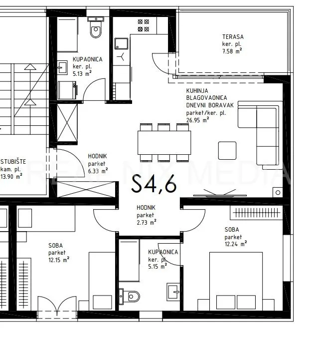 privlaka-novogradnja! apartman na 2. katu! 2 sp.sobe! - slika 3