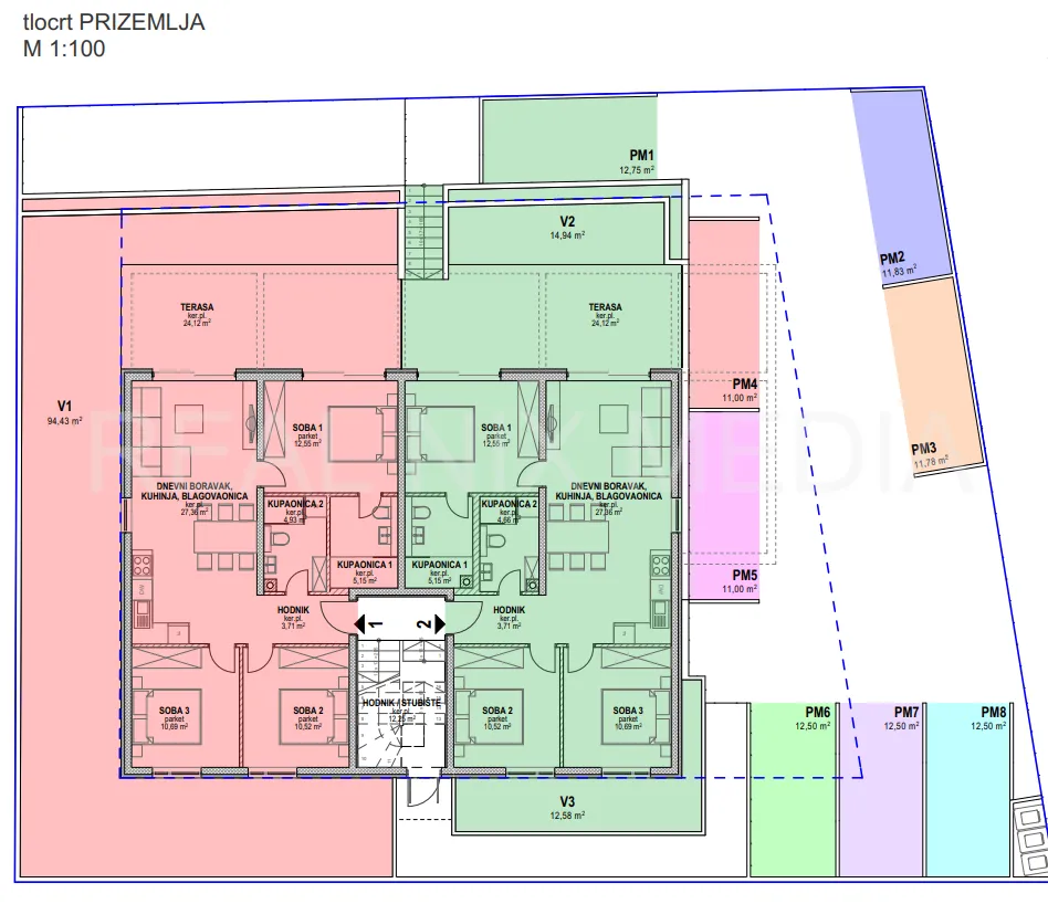 povljana, pag – novogradnja 98,76 m² | 3s+db | vrt | 150 m od mora - slika 5