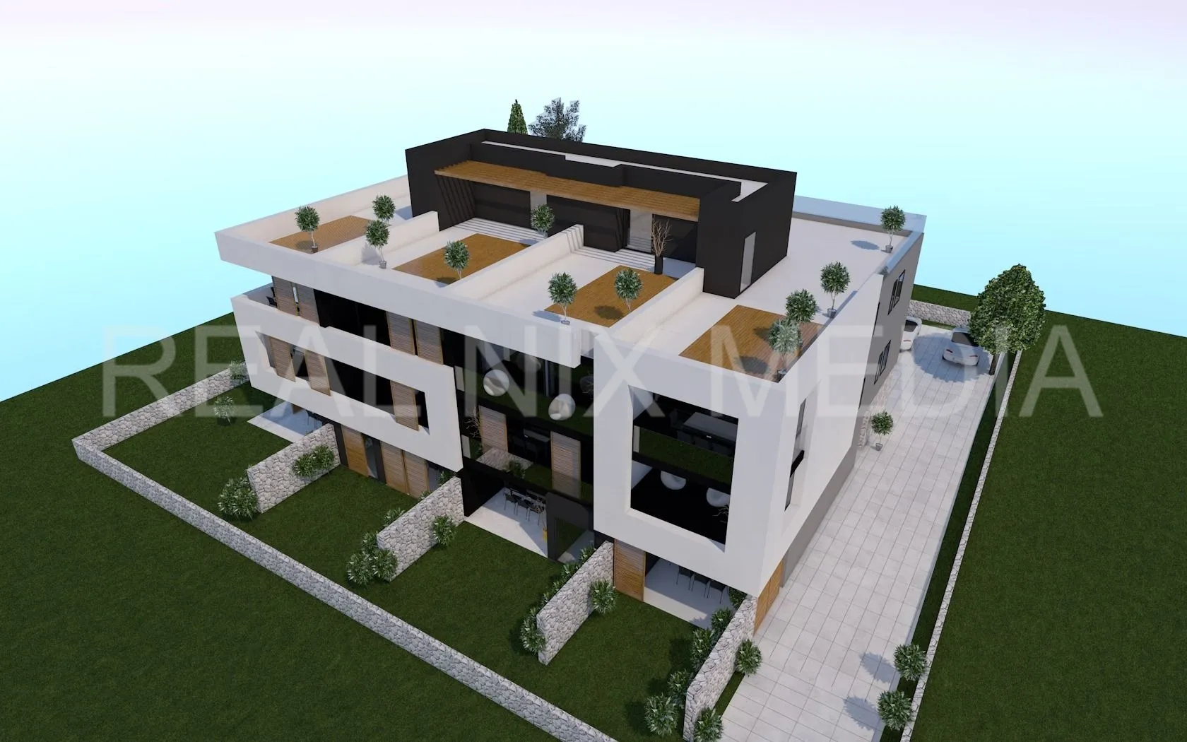 dvoetažni apartman + krovna terasa. jedinstvena lokacija uz more: - slika 2