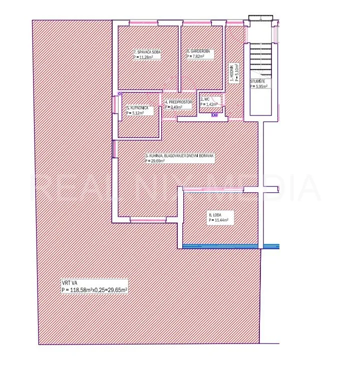 privlaka- apartman 76 m2, vrt! 90 m do mora! - slika 9