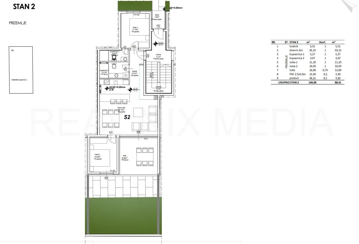 privlaka - novogradnja! luksuzan apartman sa 2 sp.sobe! 90 m do mora! - slika 12