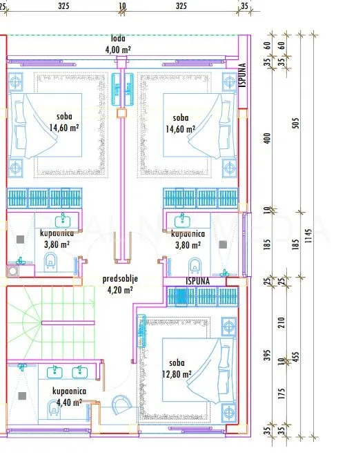 privlaka-luksuzni duplex ! bazen. blizina plaže. - slika 17