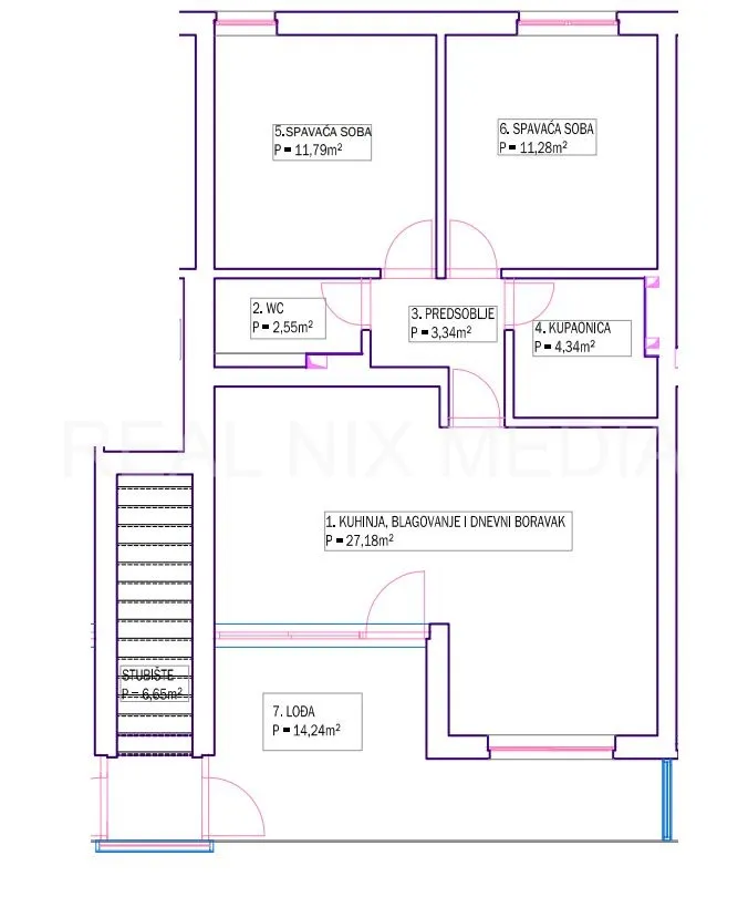 privlaka- apartman 71 m2, 2. kat! 90 m do mora! - slika 16