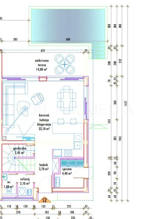 privlaka-luksuzni duplex ! bazen. blizina plaže. - slika 15