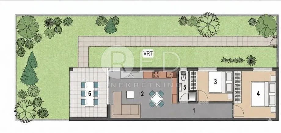 prekrasan stan u prizemlju s vrtom 71 m2 - mandre - slika 6