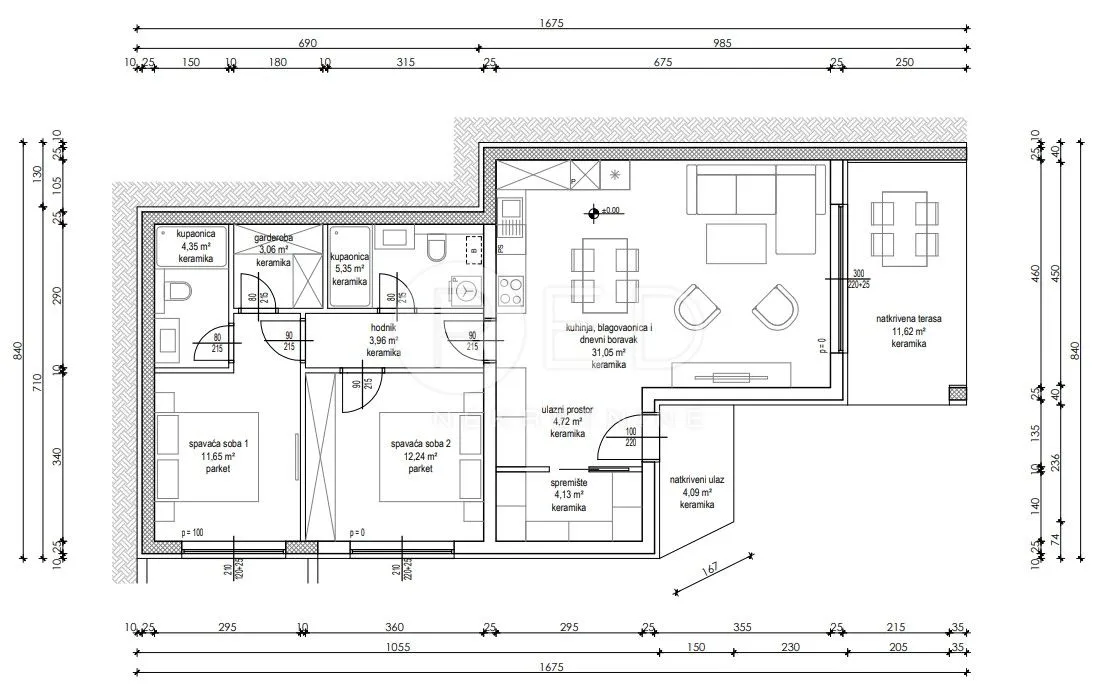 novi projekt na preku - stan u prizemlju u novogradnji 93 m2 - slika 11