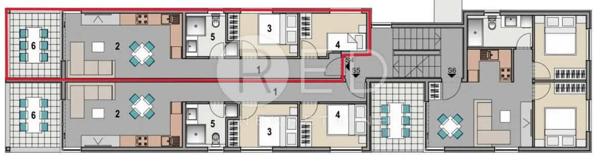 prekrasan stan s4 sa dvije spavaće sobe 50 m2 - mandre - slika 6
