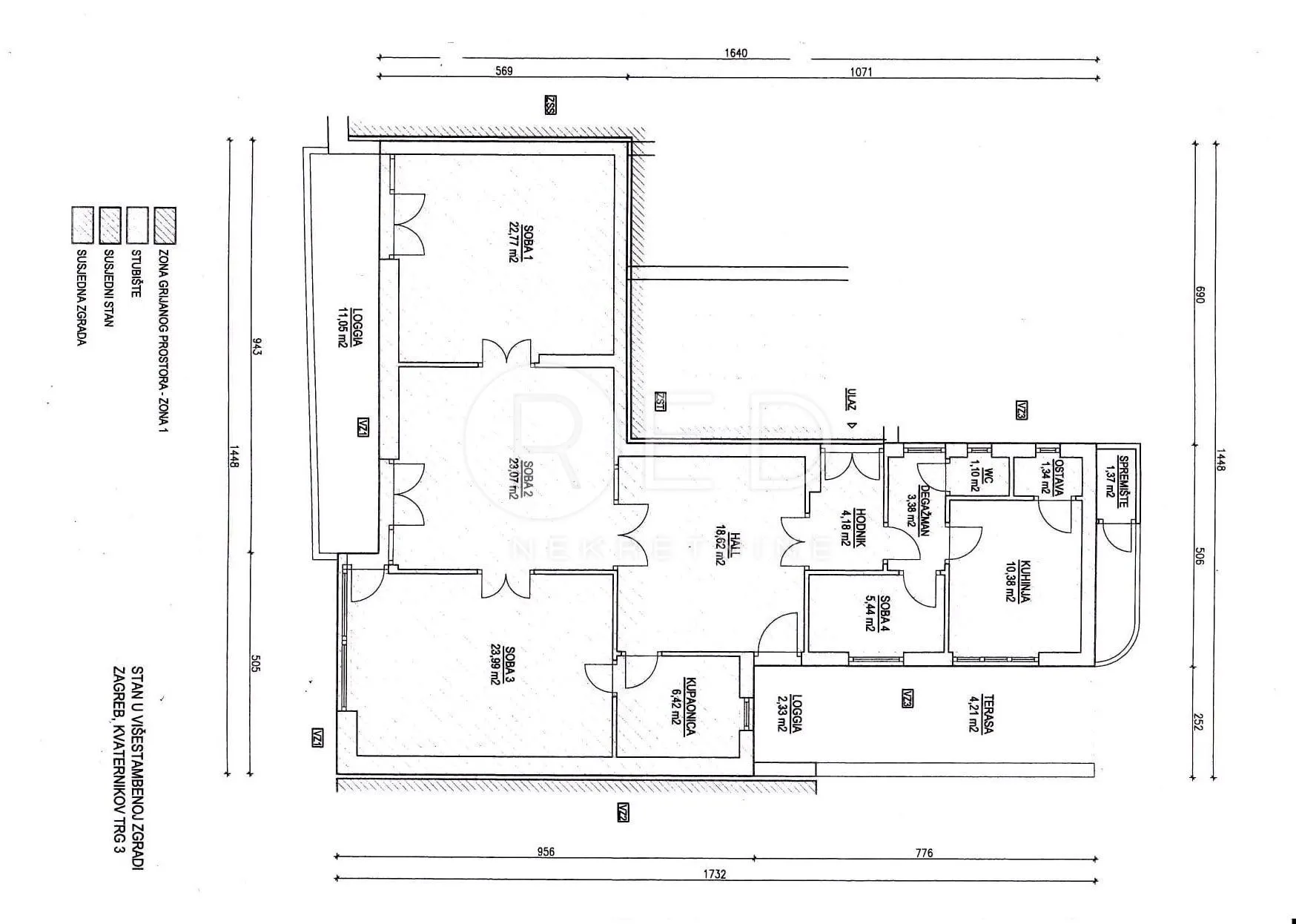 prekrasan stan kvaternikov trg 160m2 - slika 20