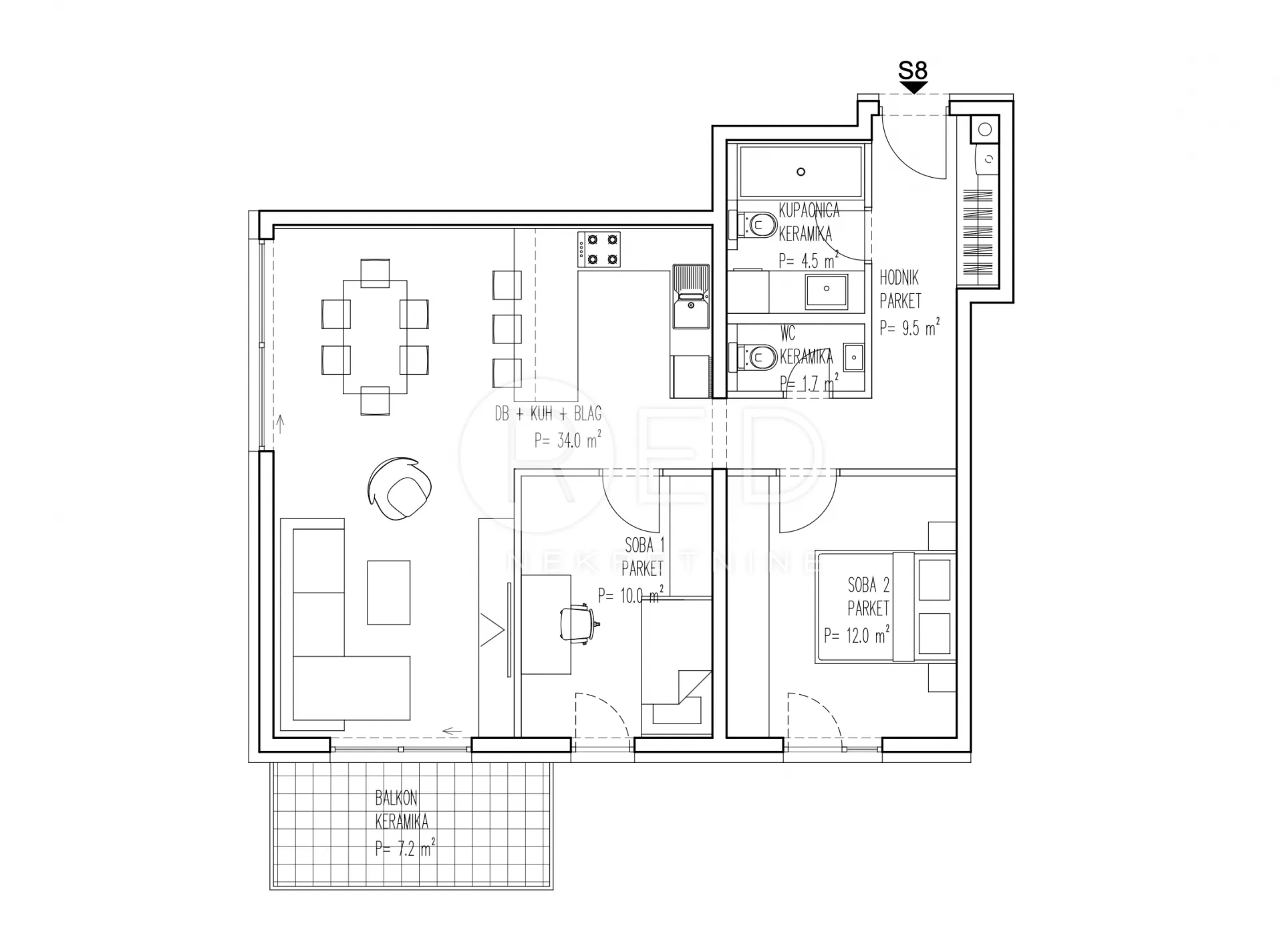zagreb/brezovica stan 1. kat - s8- 75.30m2 - slika 44