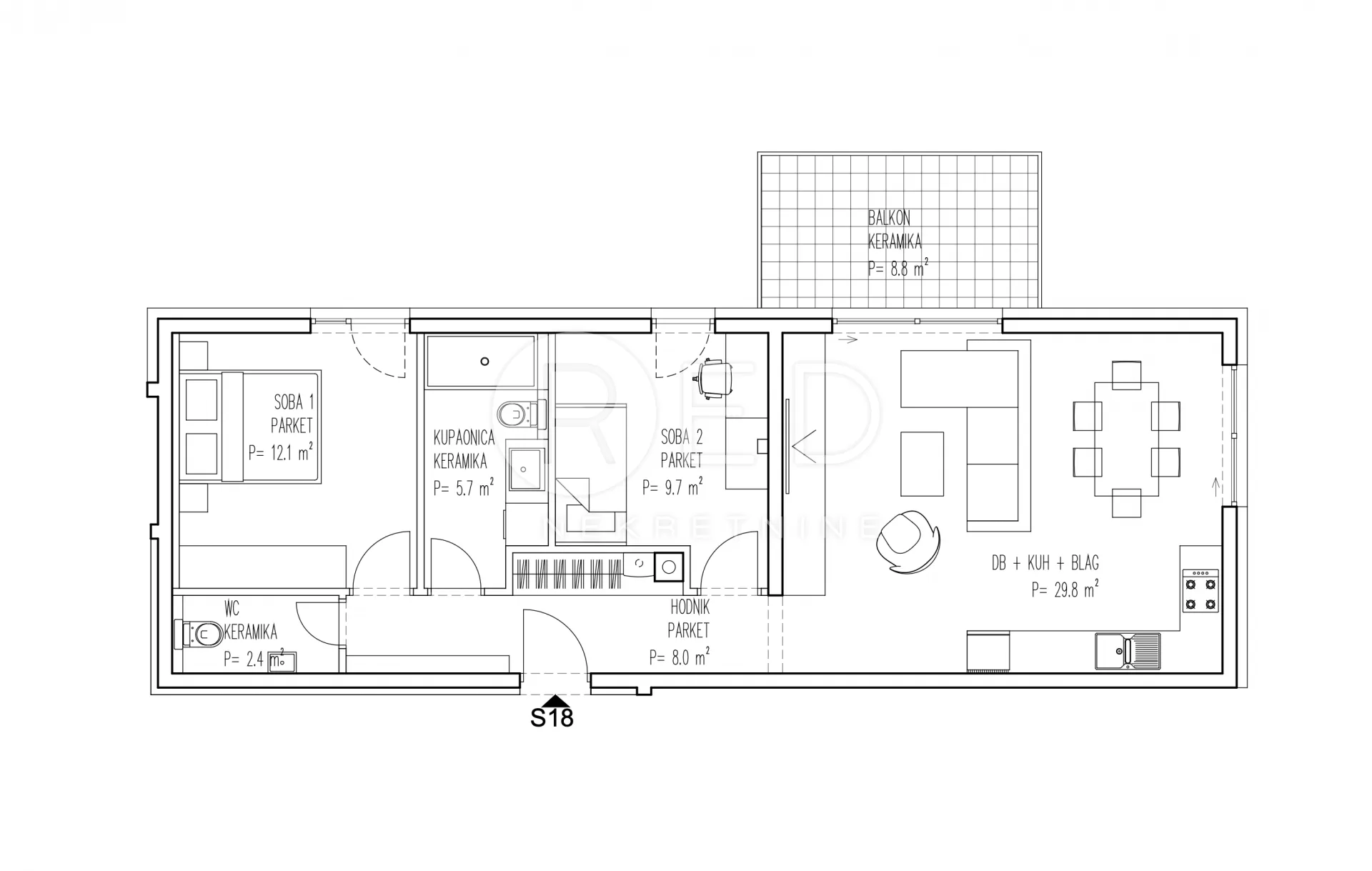 zagreb/brezovica stan 2. kat - s18- 72m2 - slika 44
