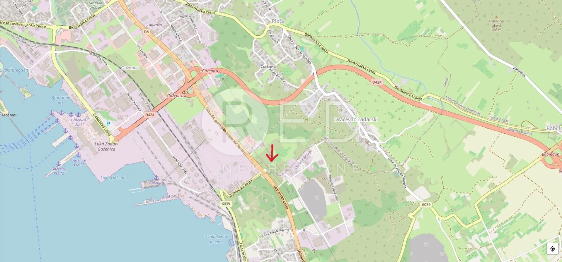 Zemljište 710 m2 u poslovnoj zoni Barbaričine, Zadar
