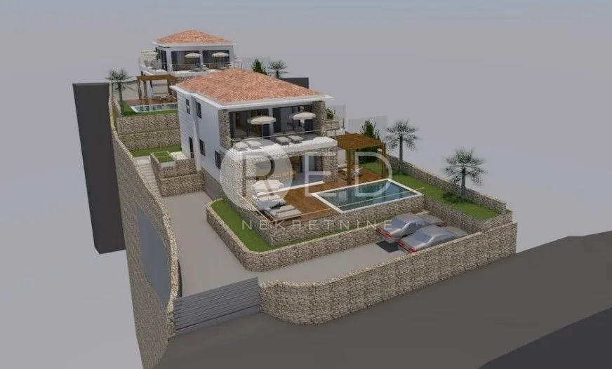 otok krk, malinska - kuća s projektom za vilu s bazenom - slika 6
