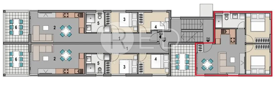 prekrasan stan s6 sa dvije spavaće sobe 51 m2 - mandre - slika 6