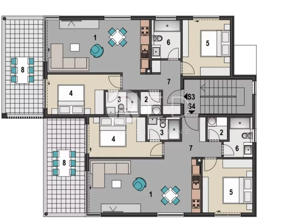 luksuzni apartman s pogledom na more 77 m2 - mandre, pag - slika 5