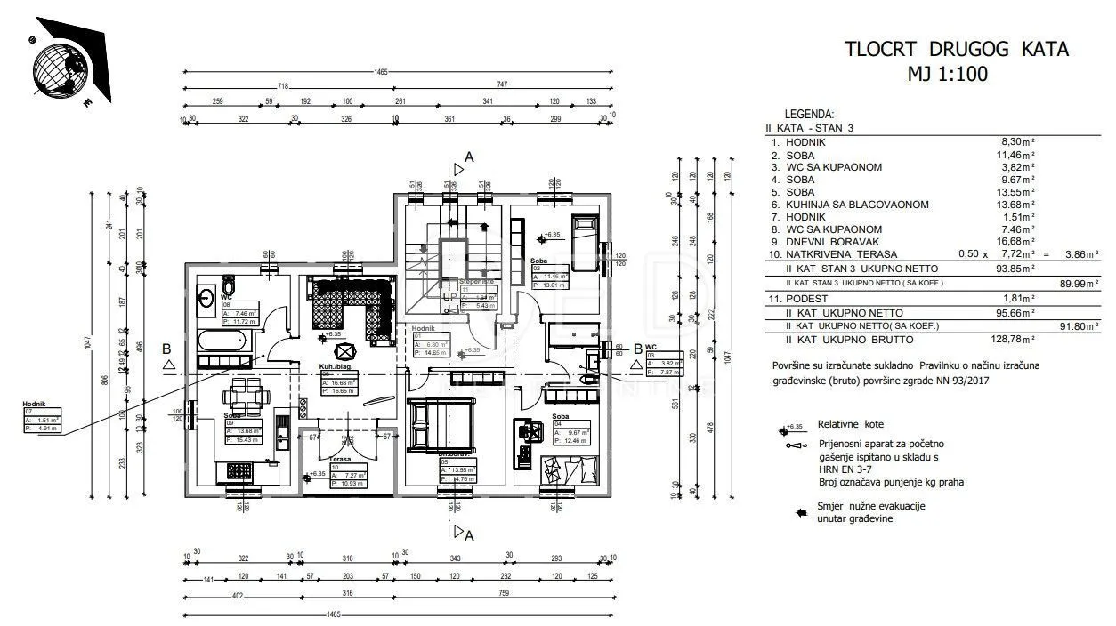kastav - stan u izgradnji na drugom katu, 89,99 m2 - slika 9