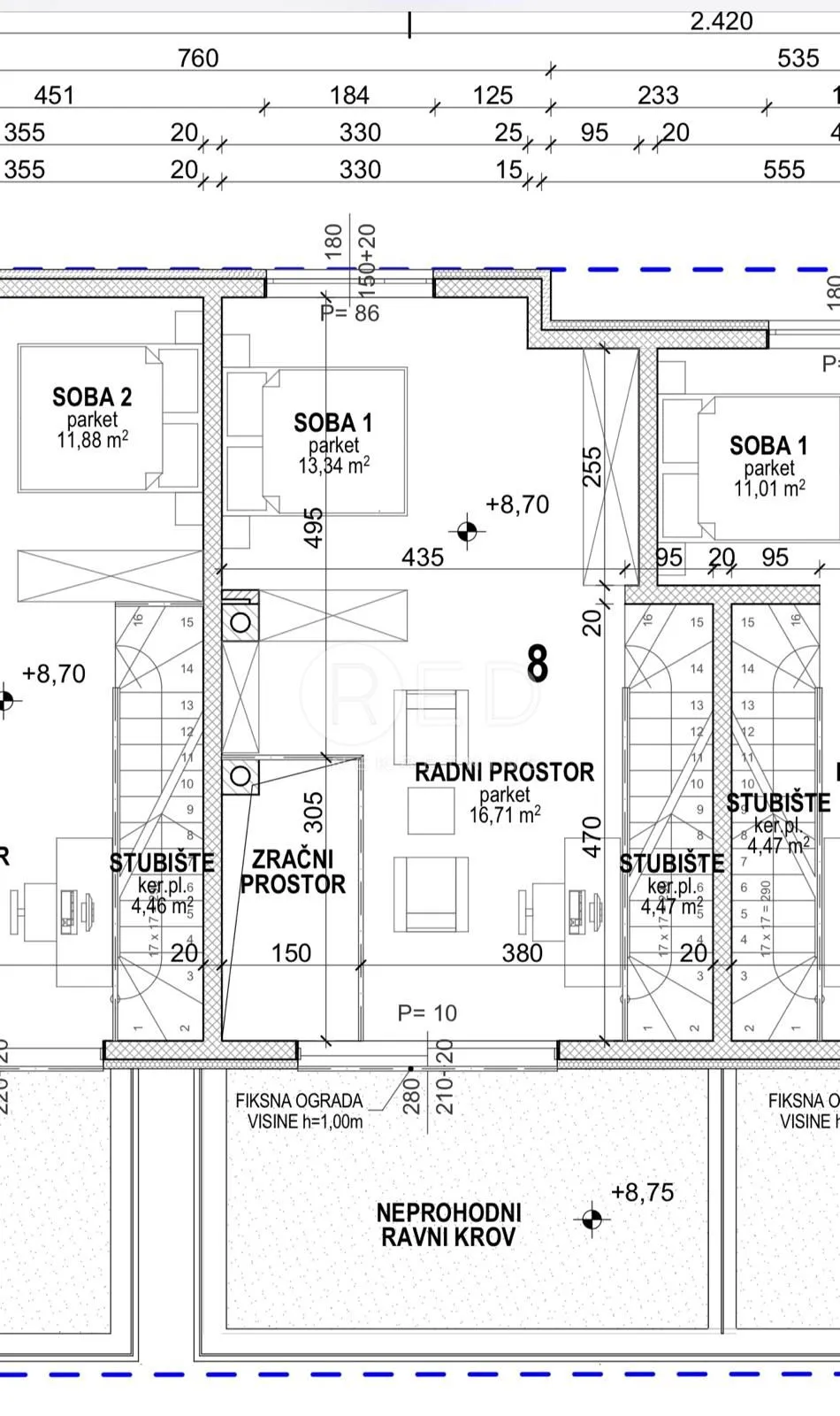 dvoetažni stan u novogradnji 91.72 m2, povljana - pag - slika 10