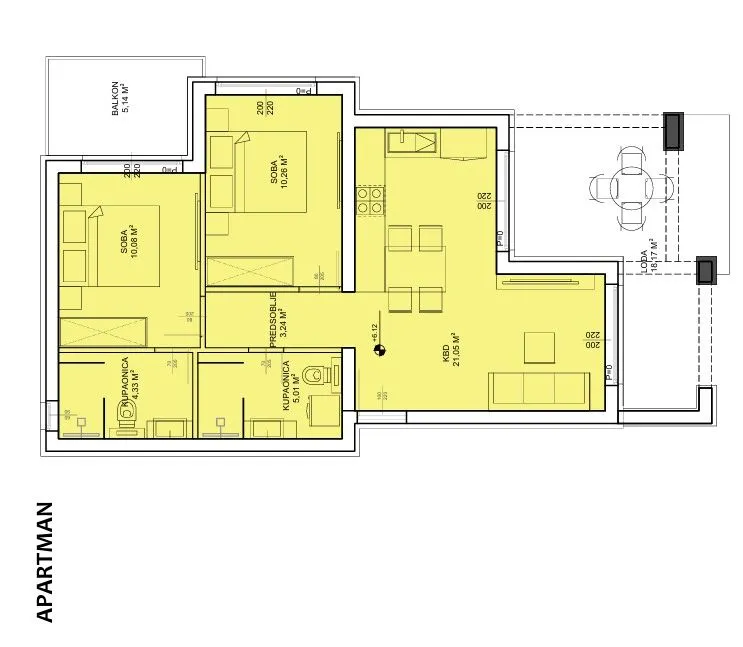 luksuzni penthouse apartman u blizini mora - sveti petar, zadar - slika 10