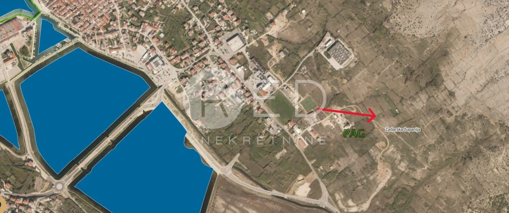 prodaju se poljoprivredna zemljišta površine 608 m2 - pag - slika 1