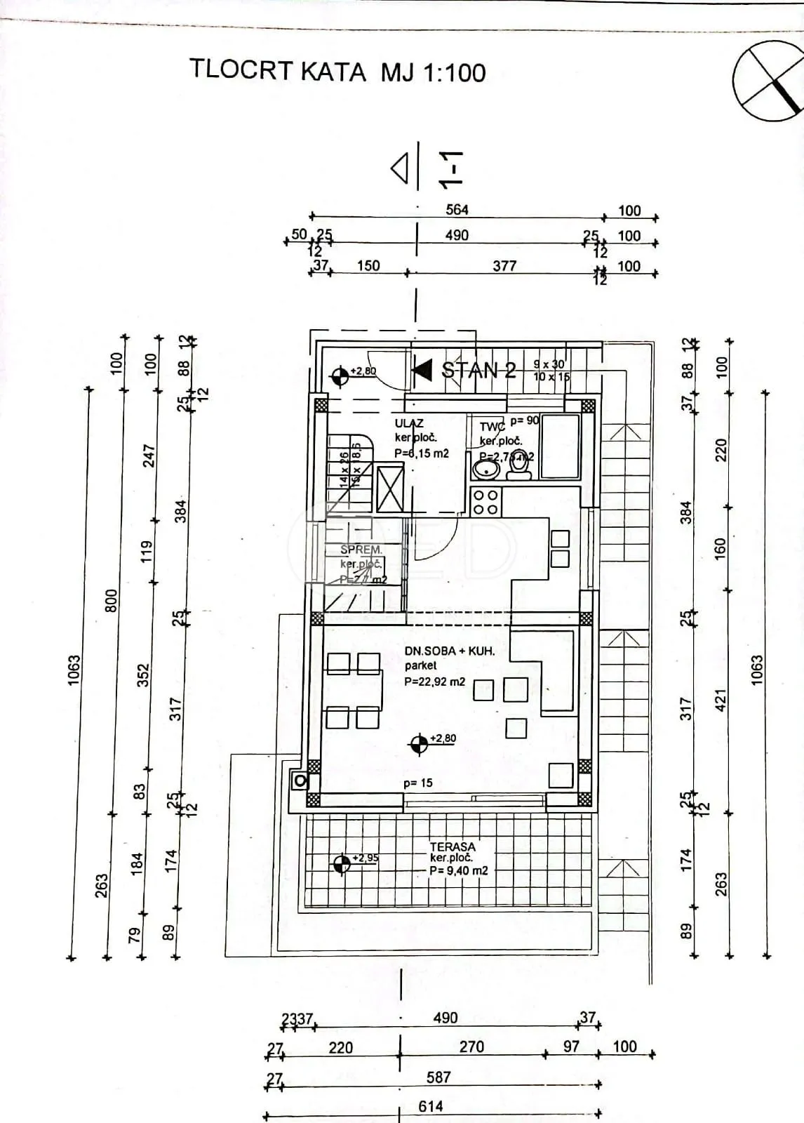 maksimir trosoban stan 54m2 s garažom - slika 14