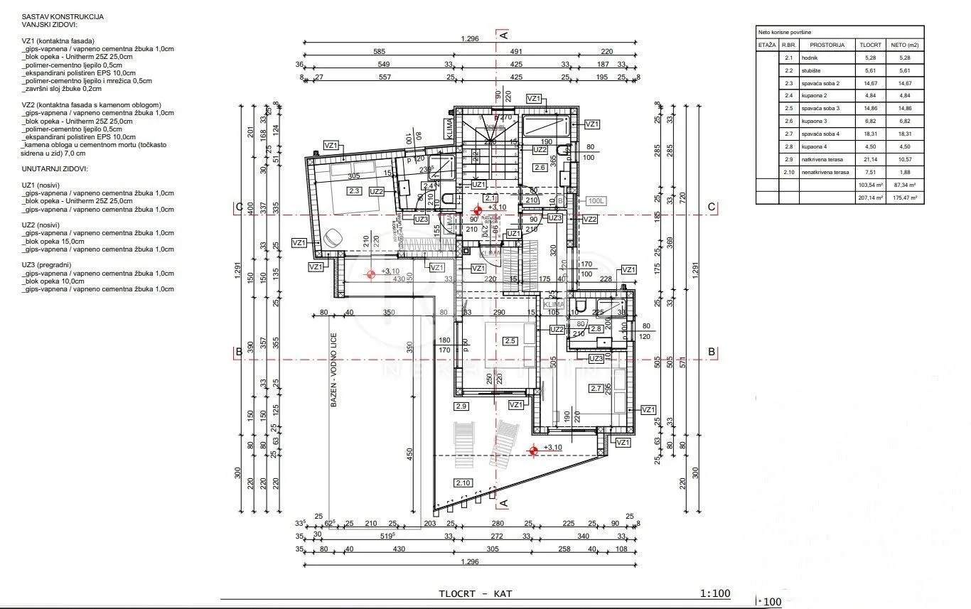 otok krk, okolica dobrinja - predivna kuća s bazenom, 175 m2 - slika 16