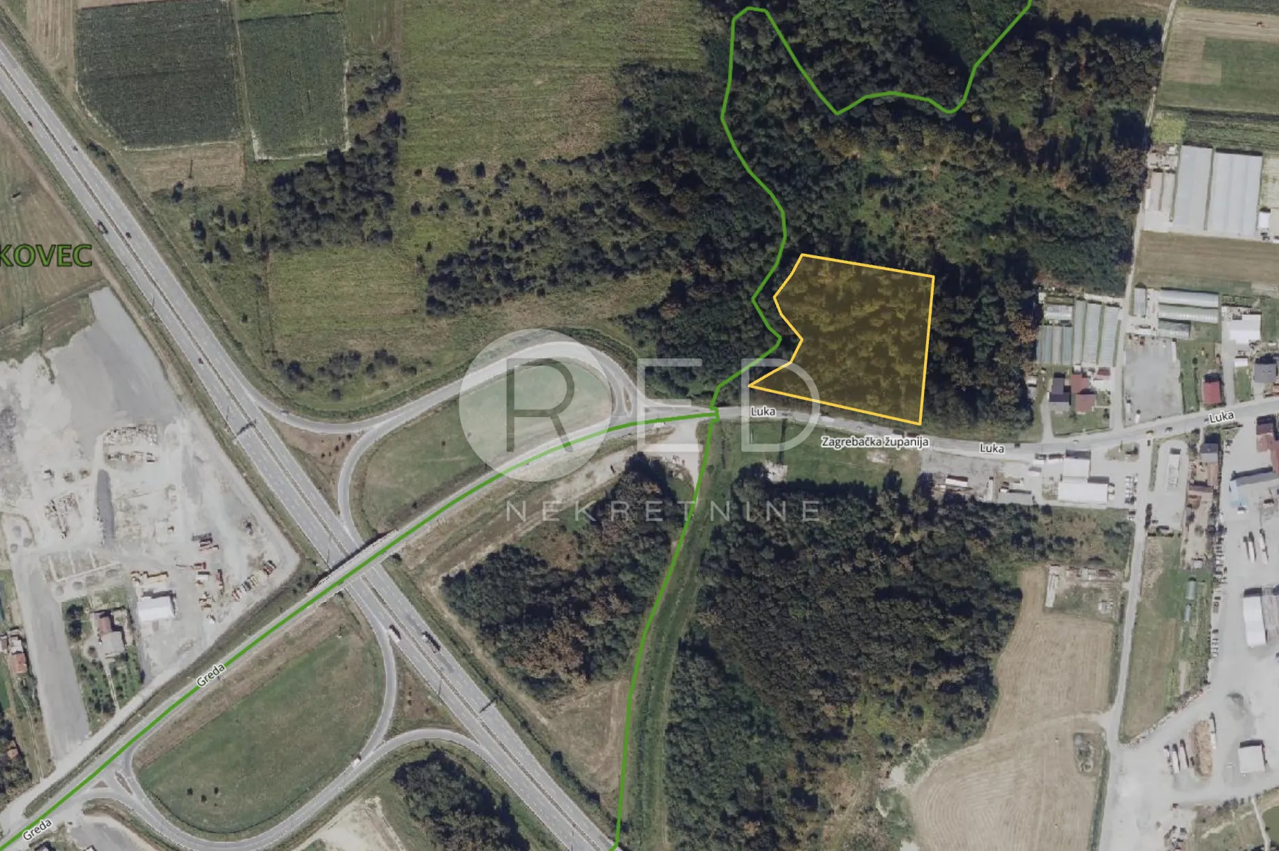 vrbovecl/luka građ. zemljište 8525m2/ proizvodno poslovna zona ik - slika 2