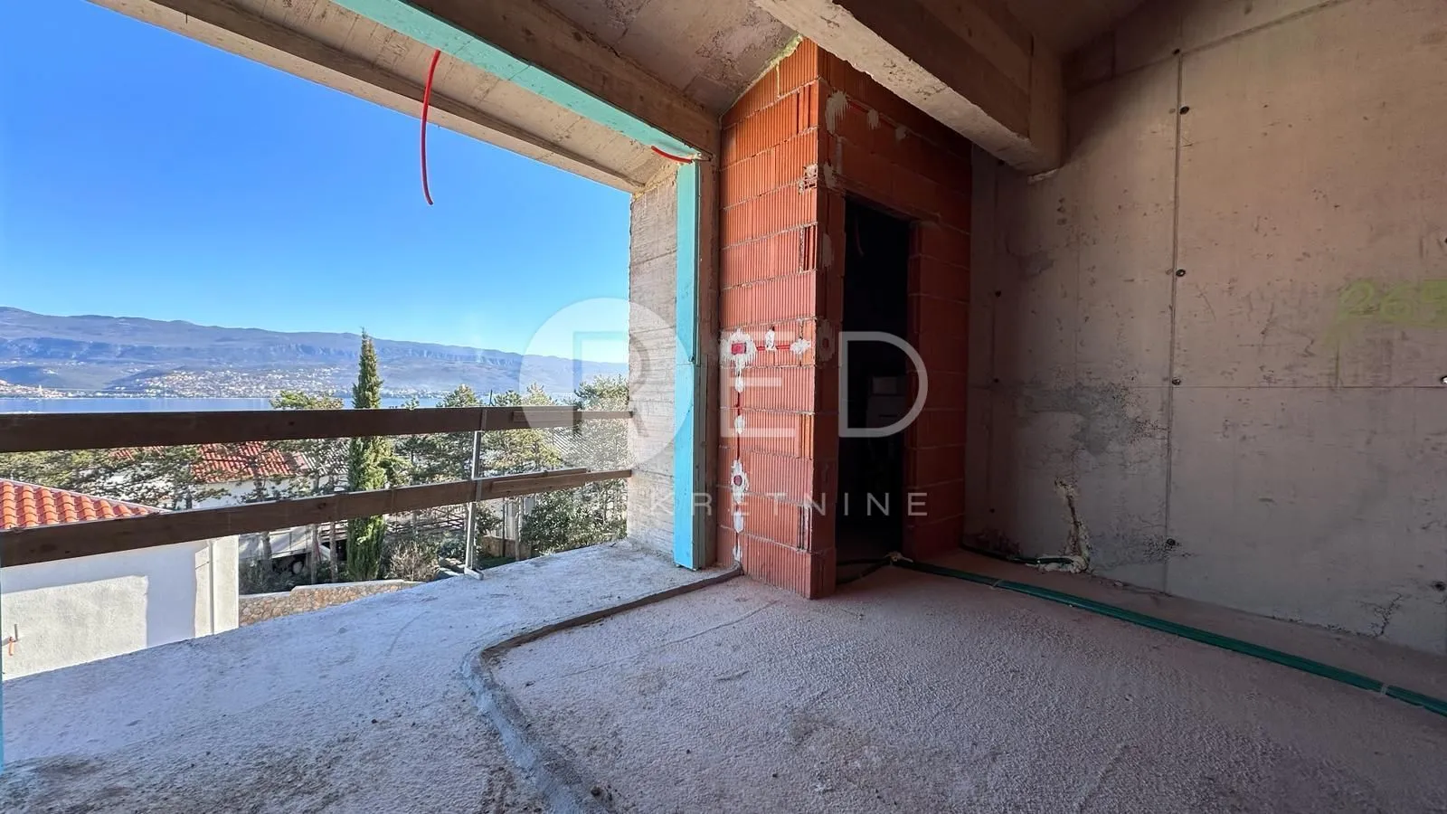 otok krk, okolica dobrinja - penthouse u izgradnji s pogledom na more 104 m2 - slika 4