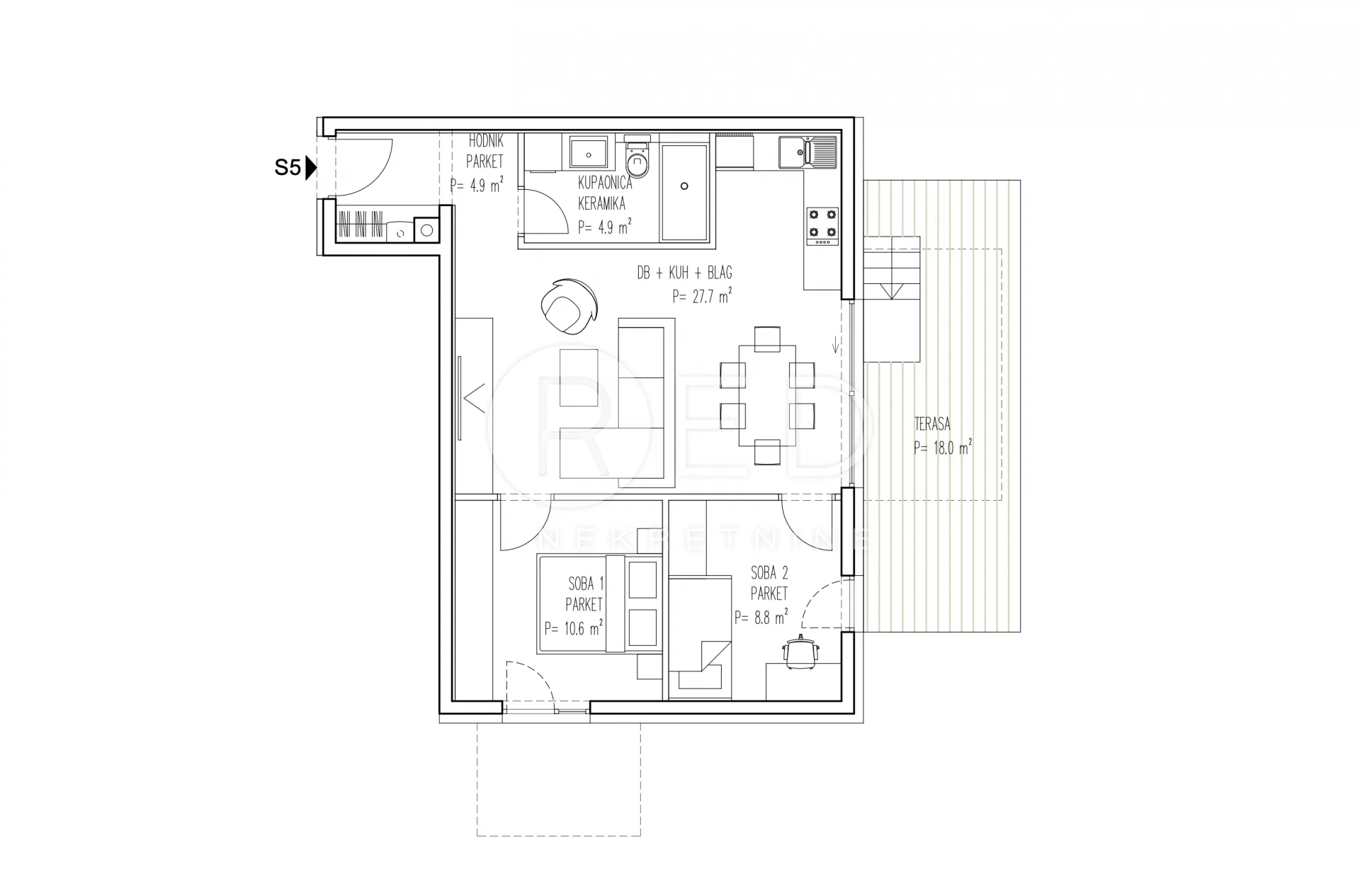 zagreb/brezovica stan prizemlje - s5- 78m2 - slika 43