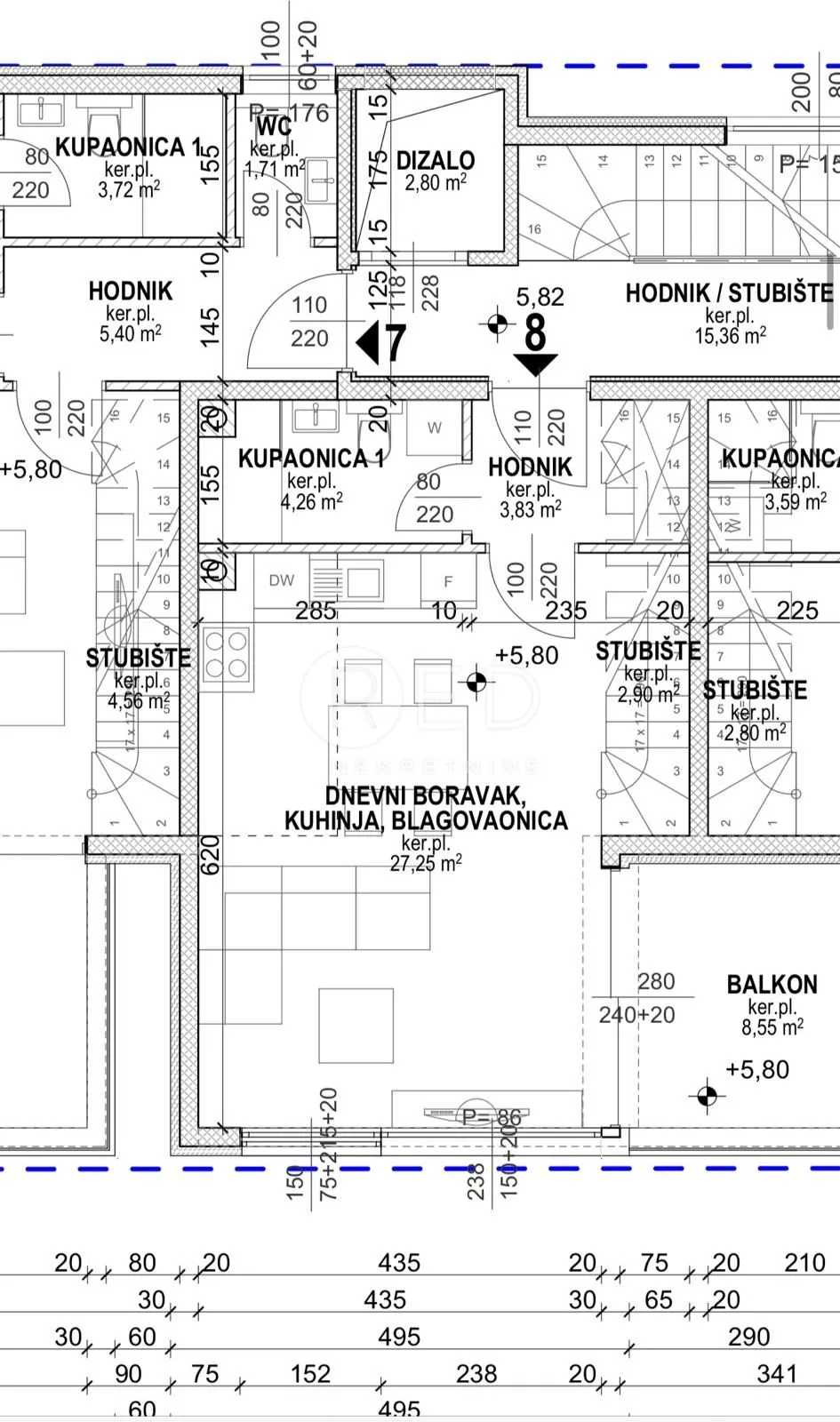 dvoetažni stan u novogradnji 91.72 m2, povljana - pag - slika 9