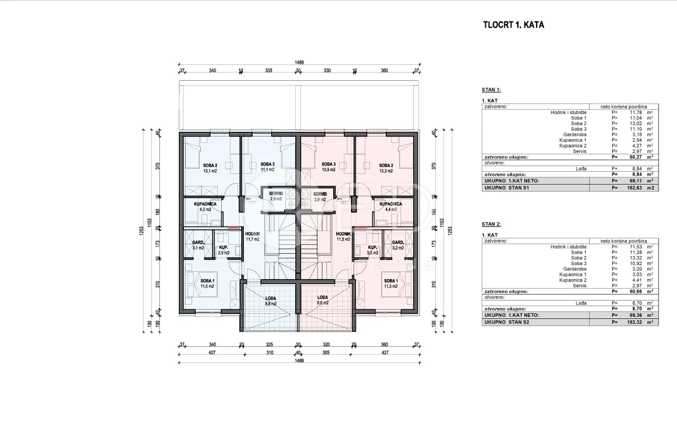 sl.brod dvoetažni stan 163,32m2 kolonija - slika 16