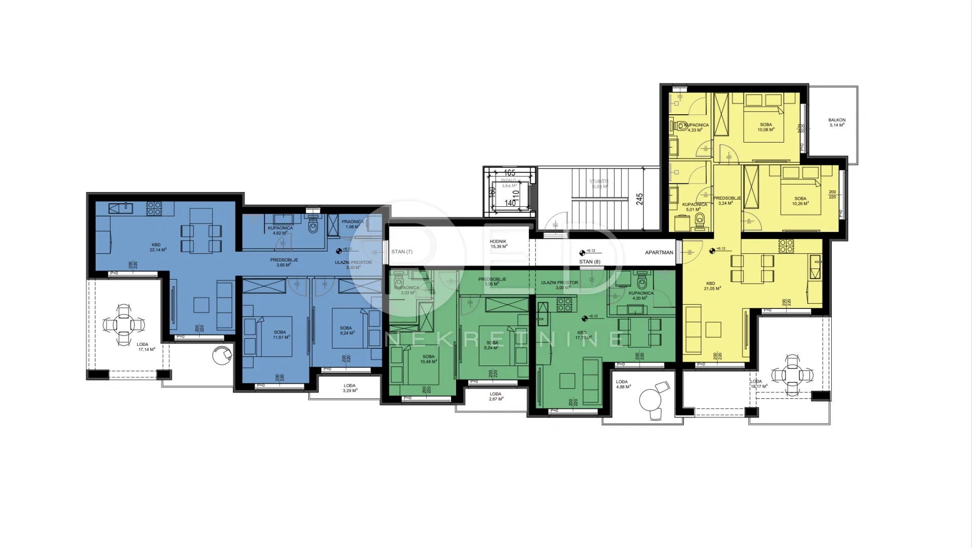 luksuzni penthouse s krovnom terasom stan 8 u blizini mora - sveti petar, zadar - slika 13