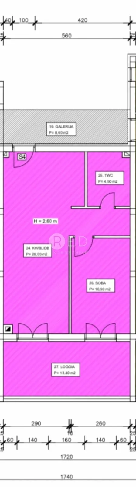 novogradnja crvene kuće, zadar - stan s garažom i parkingom 63.95 m2 - slika 13