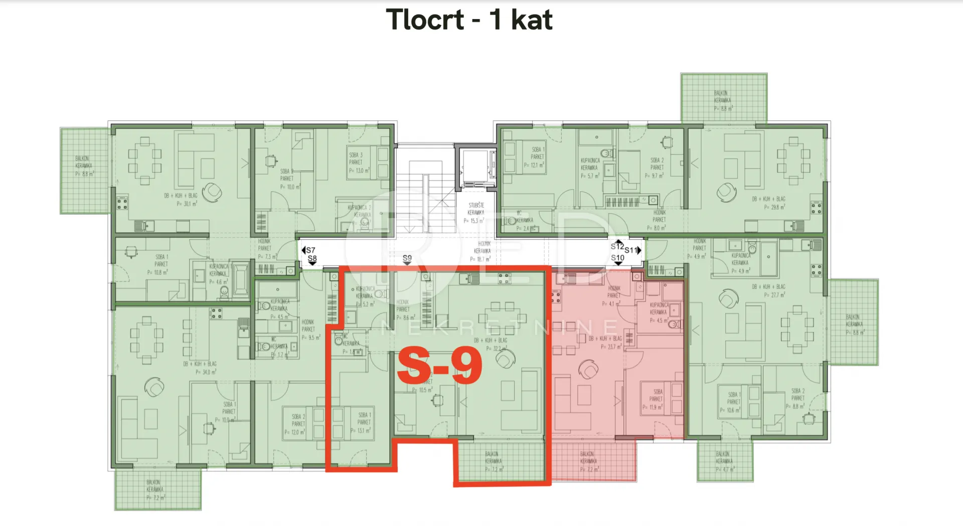 zagreb/brezovica stan 1. kat - s9- 75m2 - slika 42