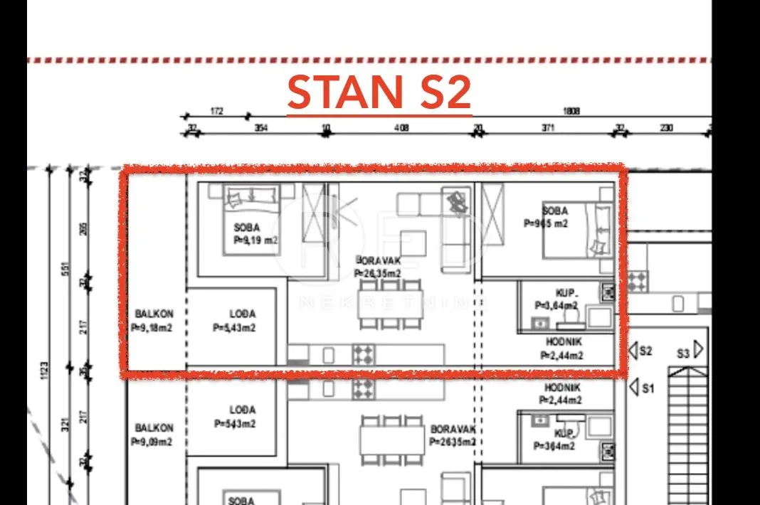 1. red do mora-povljana- apartman visoko prizemlje - slika 18