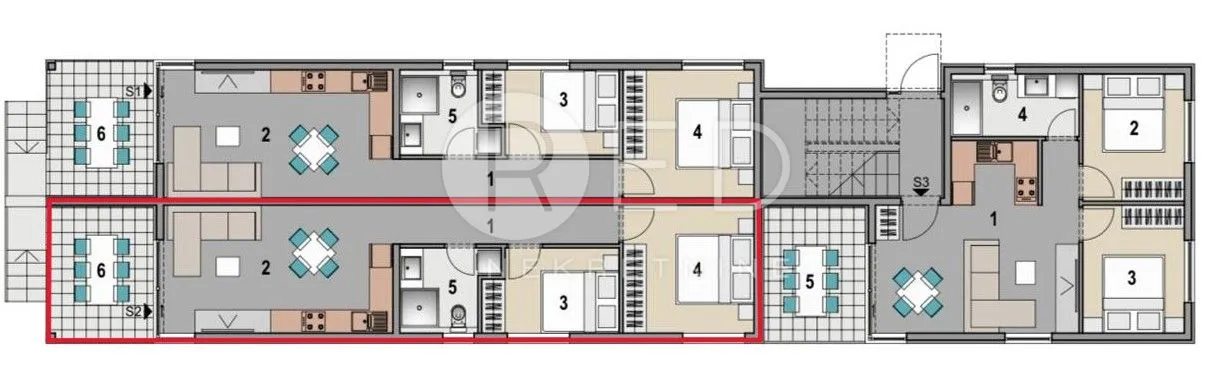 prekrasan stan s2 sa dvije spavaće sobe 53 m2 - mandre - slika 6