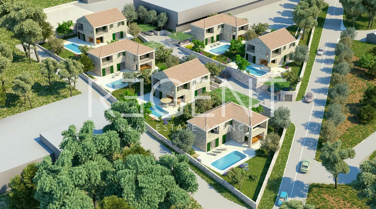 brač, bol - građevisnko zemljište s projektom za izgradnju vila - slika 4