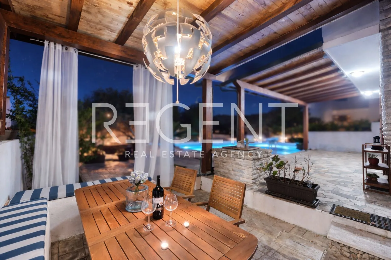 Rogoznica, Ražanj - Kamena villa s bazenom i pogledom na more - Ražanj, Rogoznica