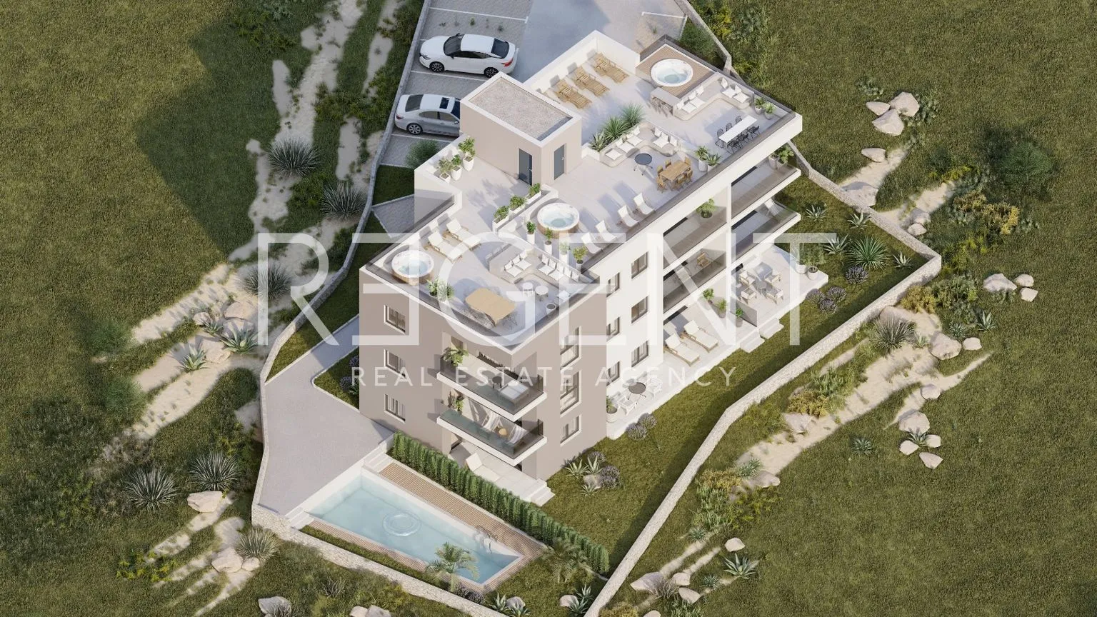 trogir, čiovo – penthouse s pogledom na more 80 m2 novogradnja - slika 8