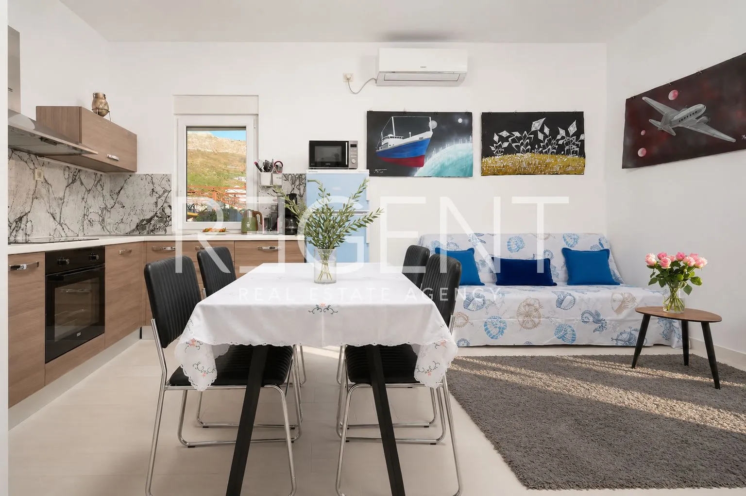 stan 55 m² za najam, strožanac, podstrana — 2s, terasa - slika 3