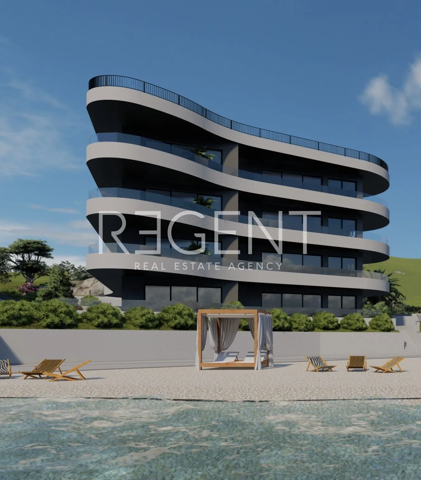 trogir, seget donji - dvosoban stan prvi red do mora 78m2 - slika 1