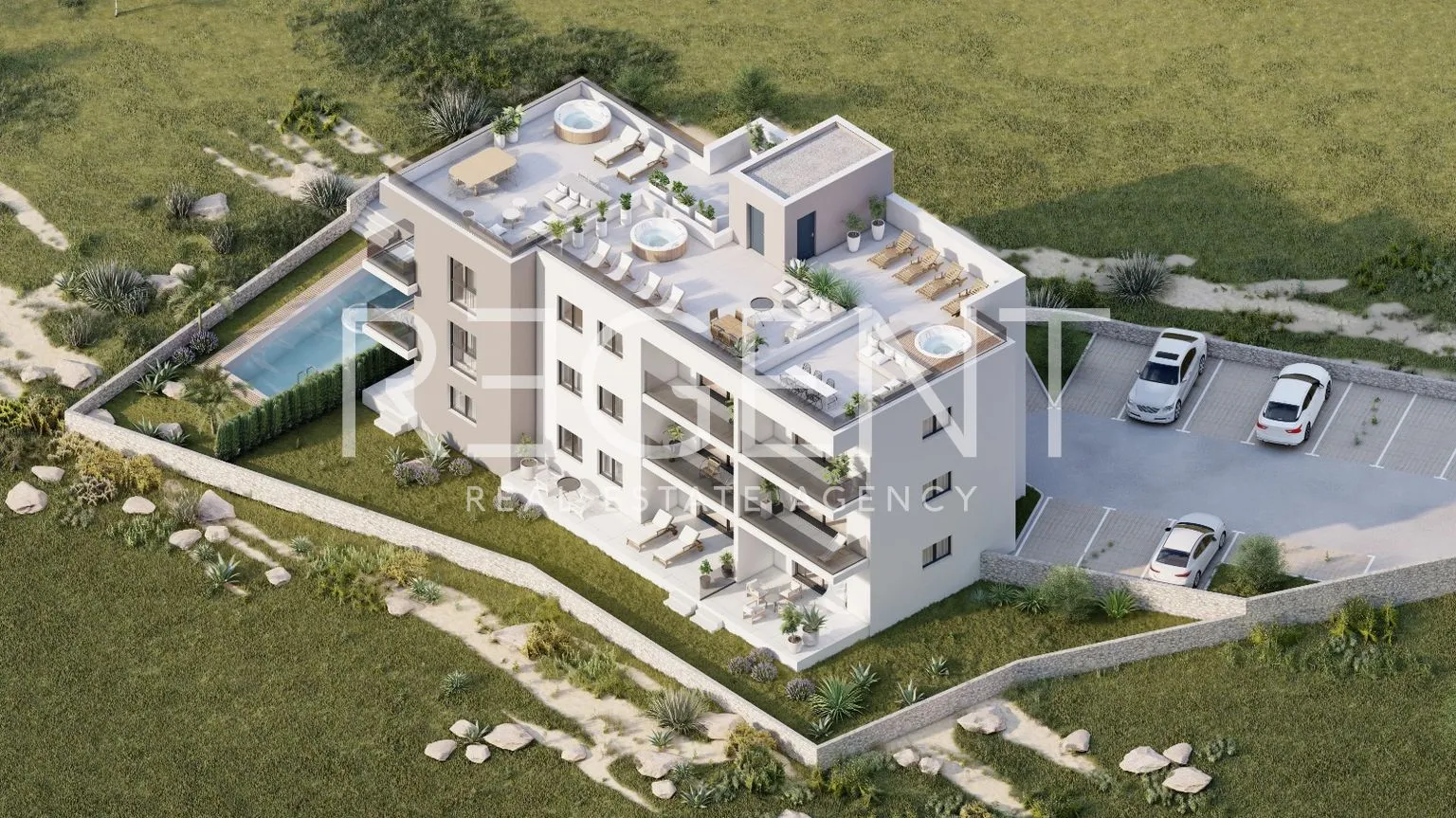 trogir, okrug gornji – dvosoban stan s loggiom 58 m2 novogradnja - slika 9