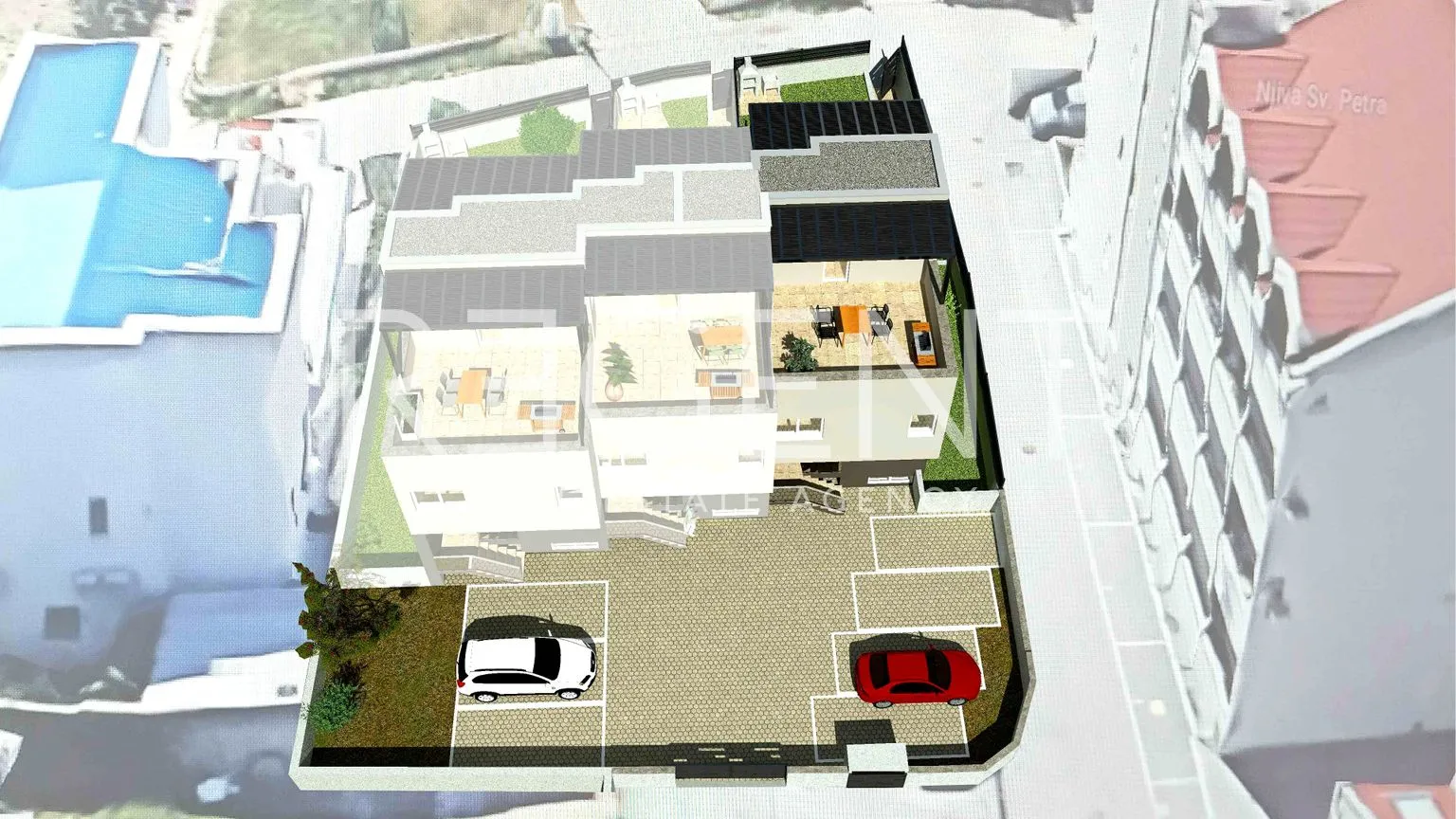 kaštel štafilić - vila s krovnom terasom i bazenom u blizini plaže - slika 3