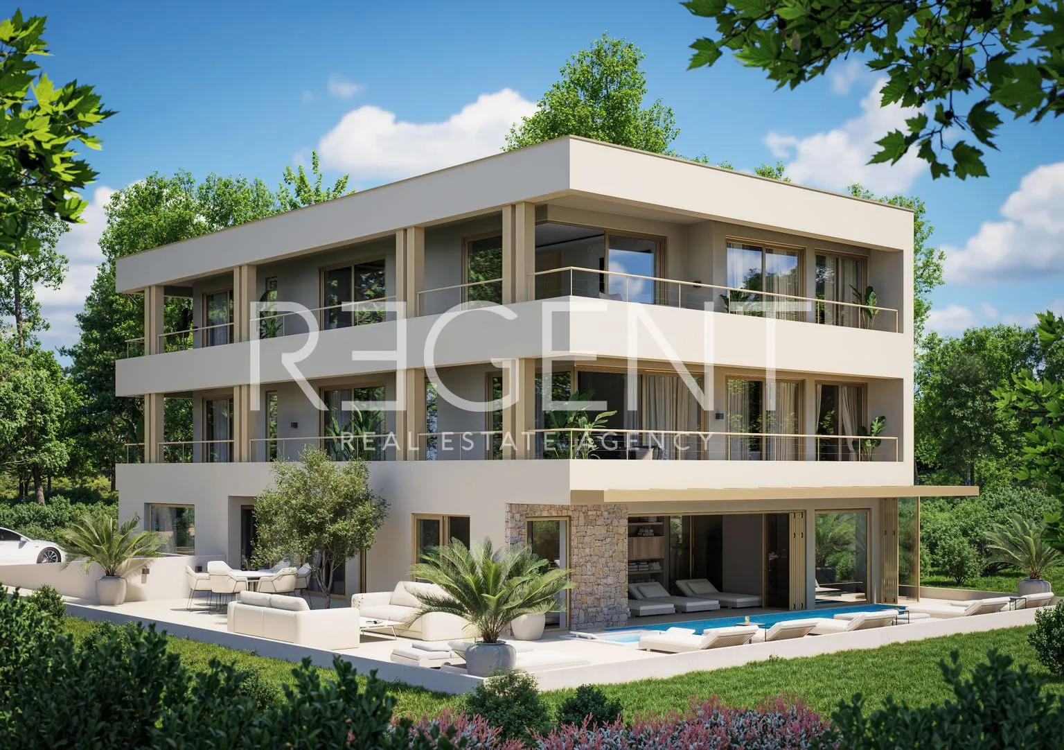 Umag - Projekt višestambene zgrade s građevinskom dozvolom - Murine, Umag
